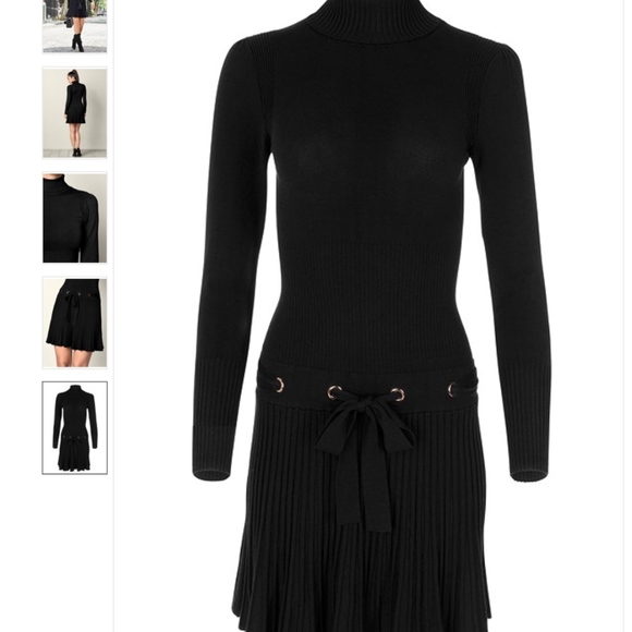 VENUS Pleated Sweater Dress NWOT Dark Teal - Picture 6 of 7